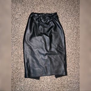 Pleather pencil skirt